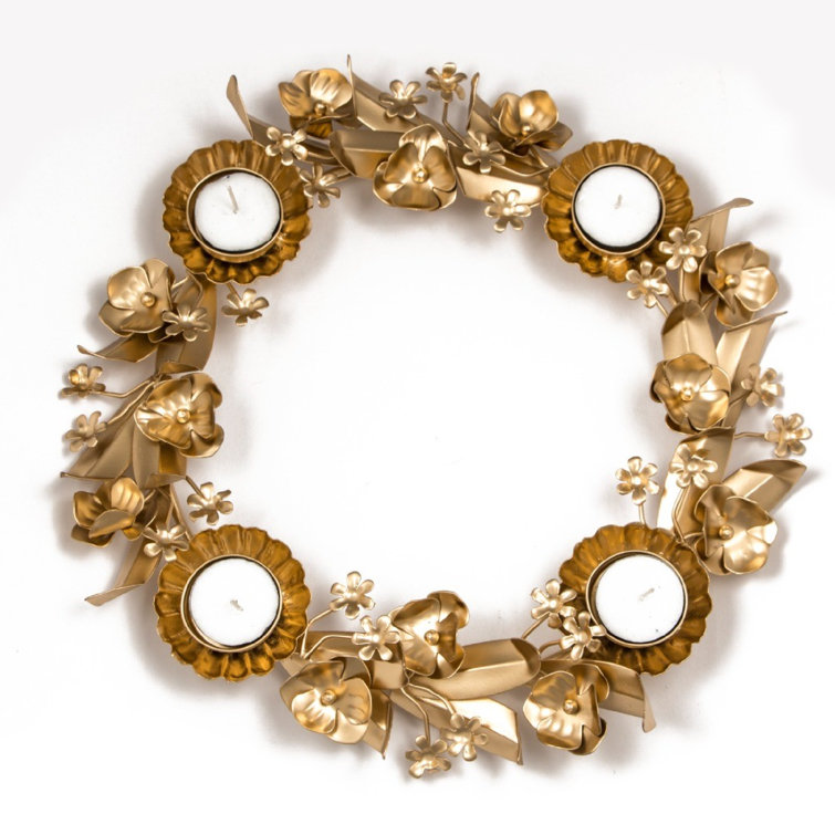 Mercer41 Gold Decorative Candle Ring Wayfair